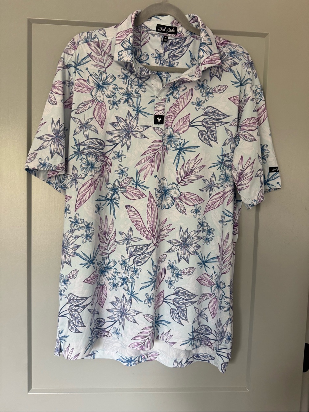 Bad Birdie Floral Core Performance Golf Polo - Size XL